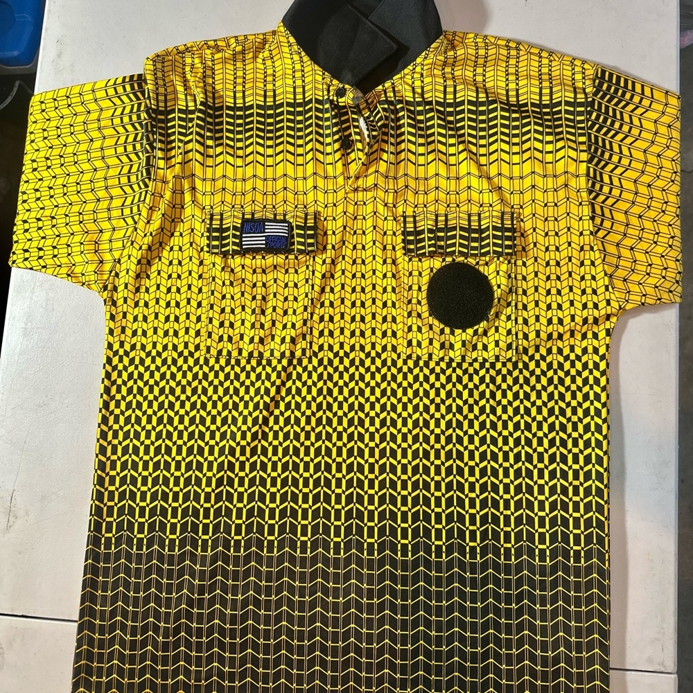 NISOA Official Sports Black and Yellow Men's Referee Jersey